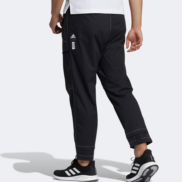 Повседневные брюки с логотипом сбоку трикотажные спортивные брюки athleisure casual Adidas, мульитколор — фото 3