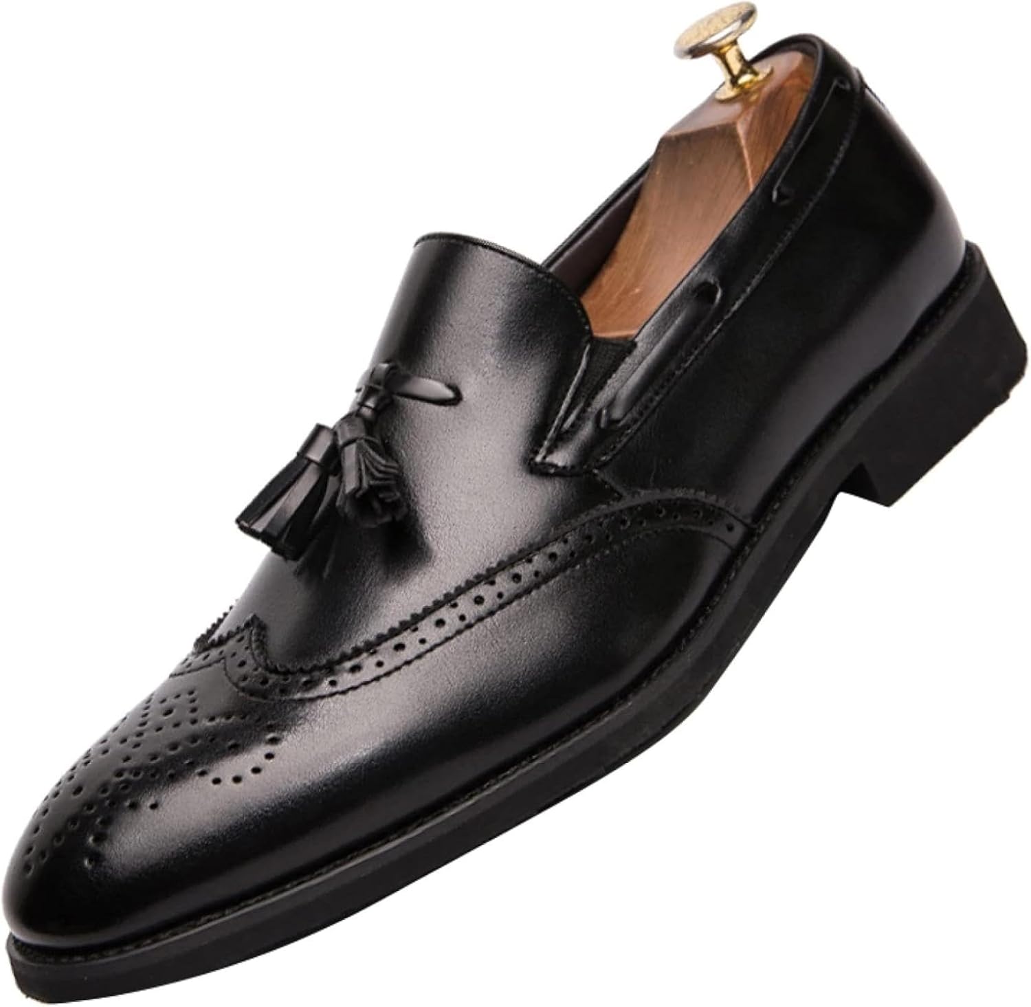 

Мужские классические туфли OXCOWNIU, мужские туфли-лодочки из искусственной кожи, лоферы с кисточками, удобные туфли без шнурков для вечеринок и торжественных мероприятий, черный