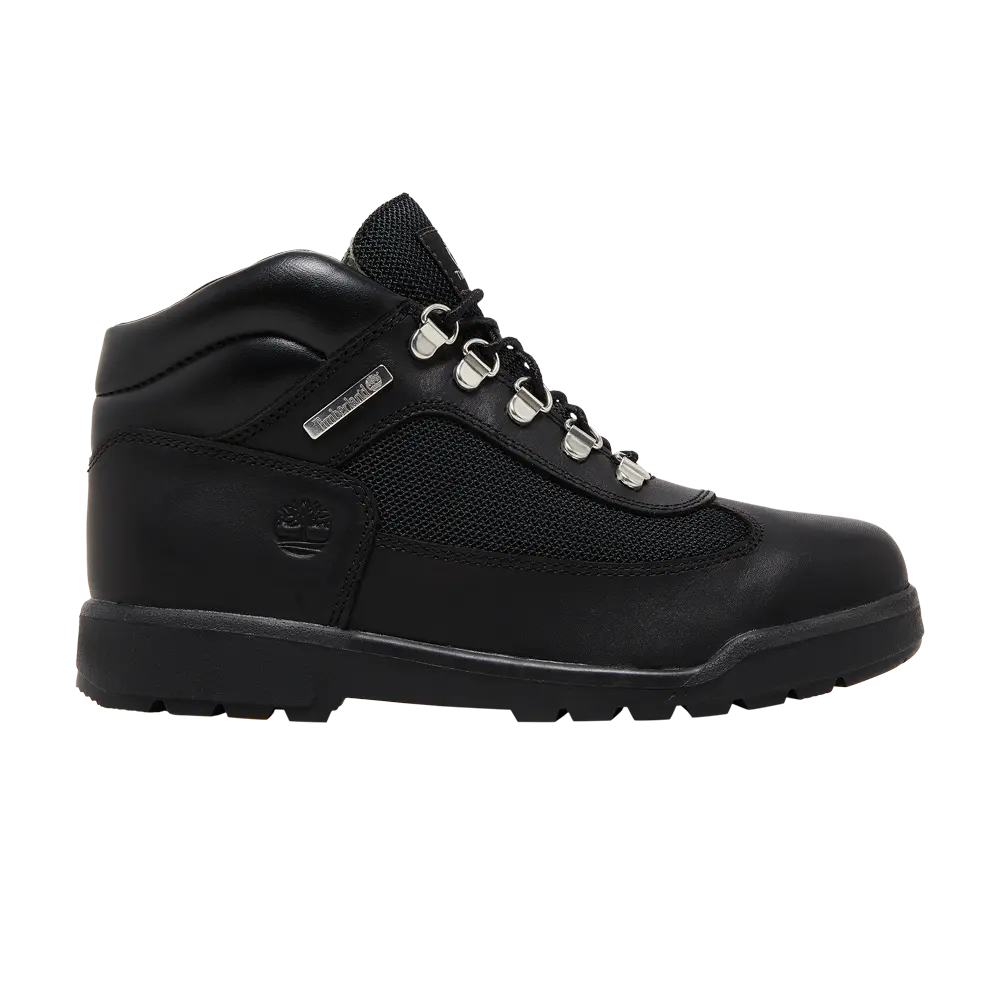 Ботинки детские Timberland Field на шнурках, черный