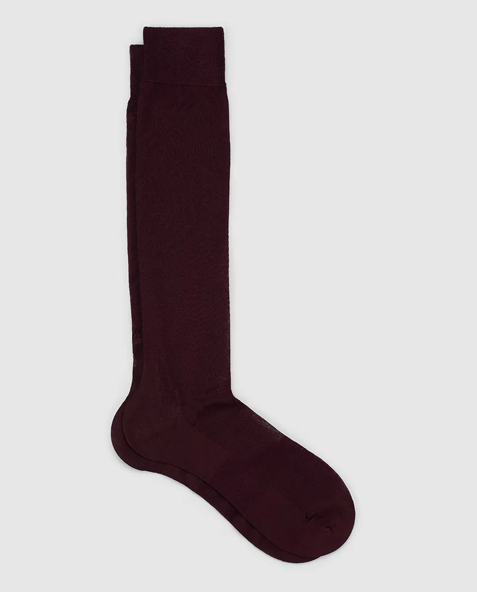 

Мужские носки ZD Maroon High из шотландской пряжи, гранатовый