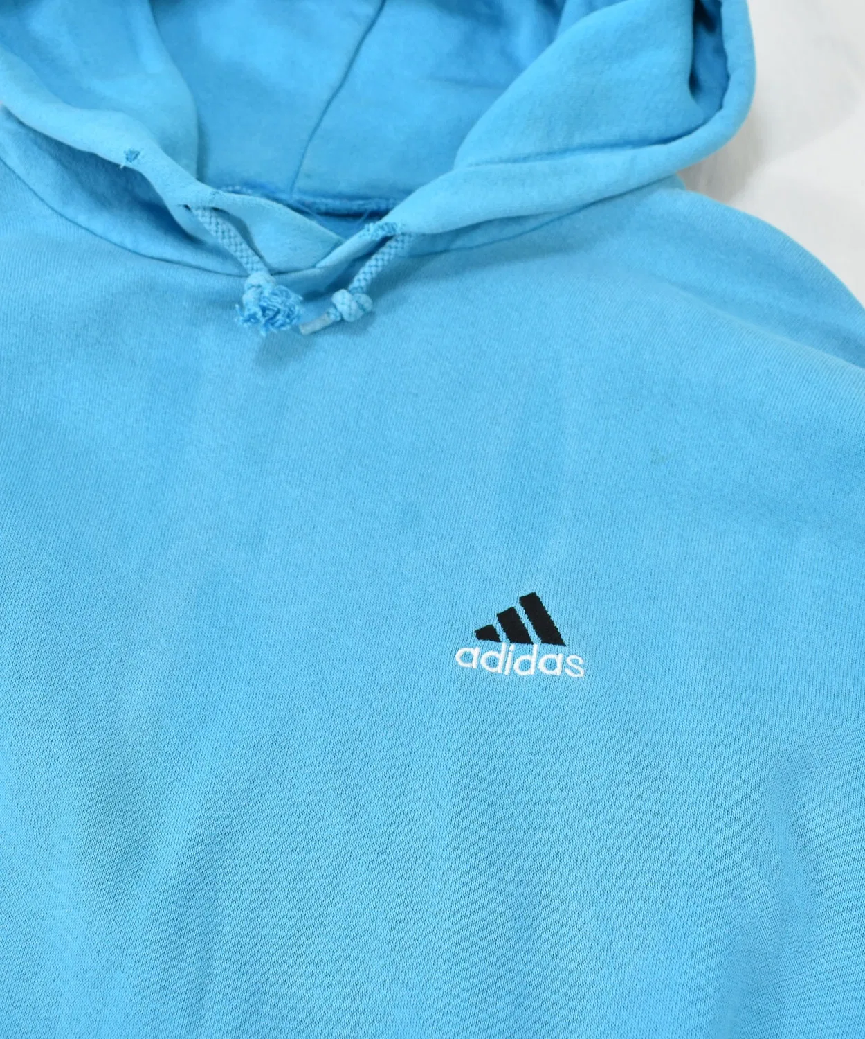 Винтажный свитшот Adidas с логотипом, XL, светло-голубой — фото 3