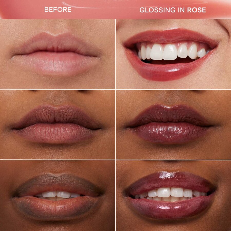 Увлажняющее масло для губ Lassi Lips, стойкий и стойкий эффект Kulfi, 0.14 oz, Rose — фото 4