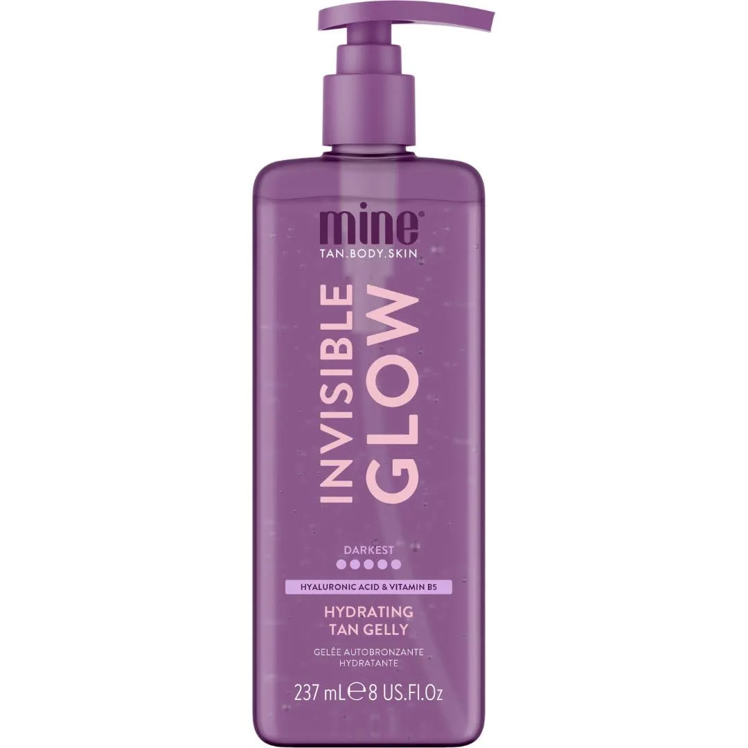 MineTan Clear Self Tanning Gel | Darkest Invisible Tan Gelly - без следов на одежде, увлажняющий, экспресс-загар за 1 час, для темного бронзового оттенка, для лица и тела, 236 мл 237 мл (1 шт.) Minetan Body.Skin, Darkest