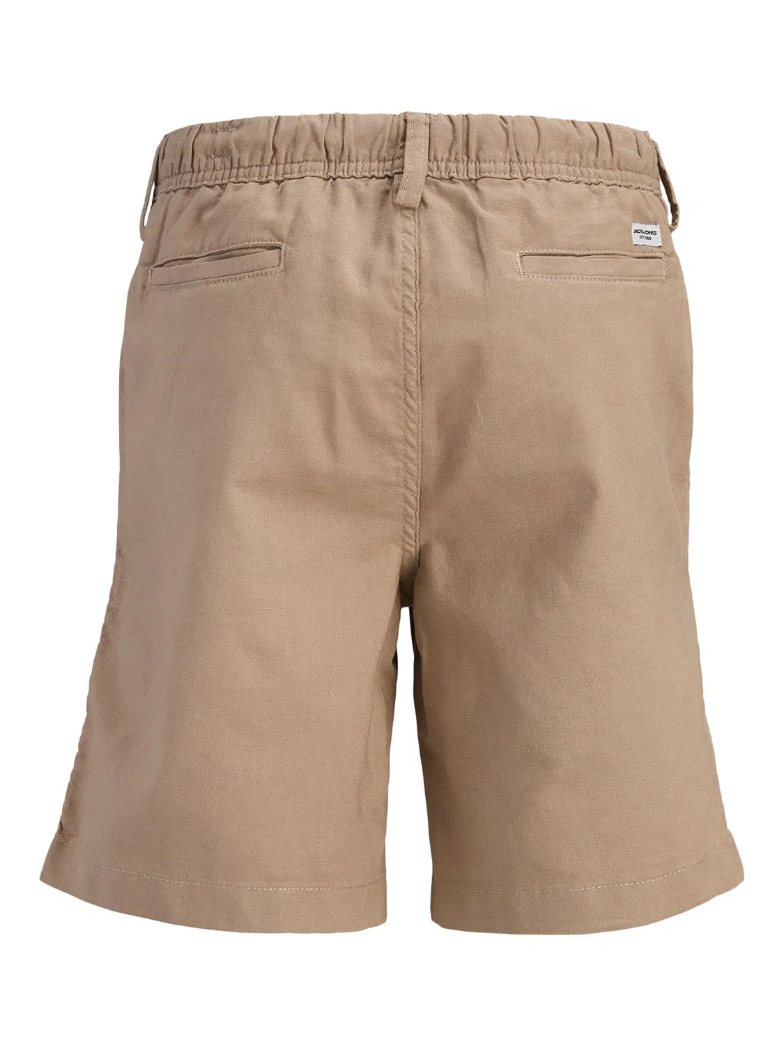 Шорты джоггеры из хлопка и льна JACK & JONES Junior, кремовый — фото 2
