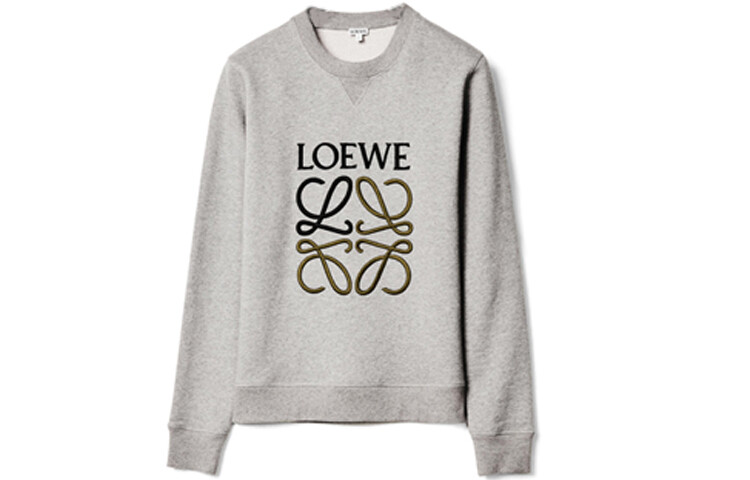 

Толстовка с вышитой анаграммой Loewe, серый