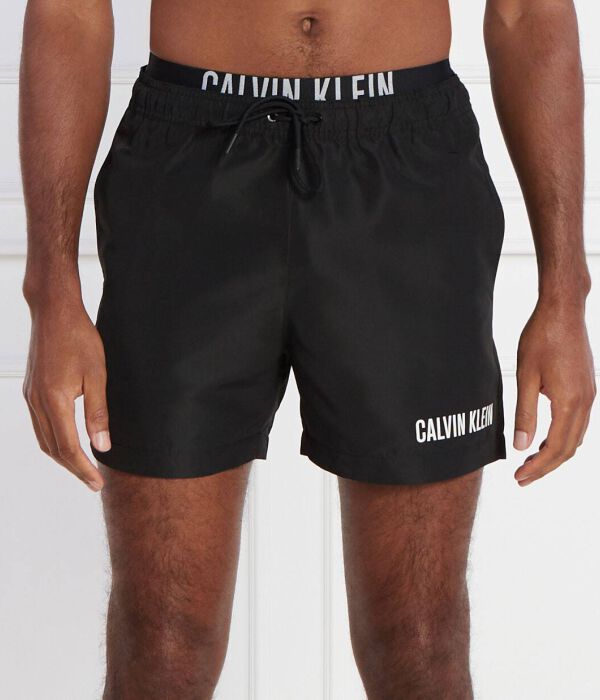 

Шорты пляжные Calvin Klein Swimwear, черный / белый