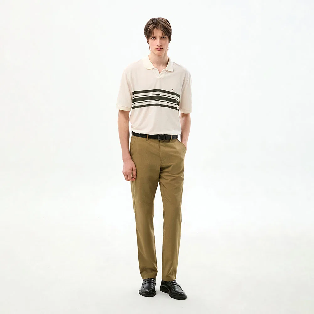 Мужские брюки Denton Fit Drytouch тёмно-бежевые от Tommy Hilfiger