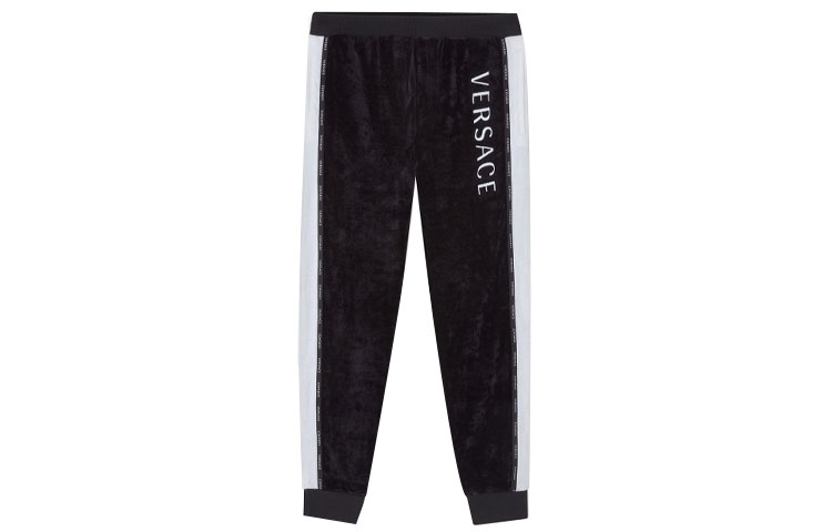 VERSACE Трикотажные спортивные штаны мужские черные — фото 3