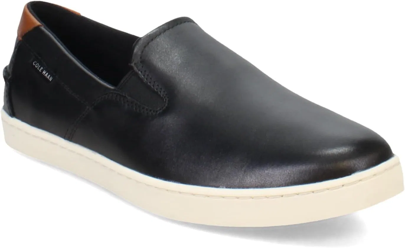 Мужские туфли Cole Haan Nantucket Deck Slip On, Black Ivory — фото 2