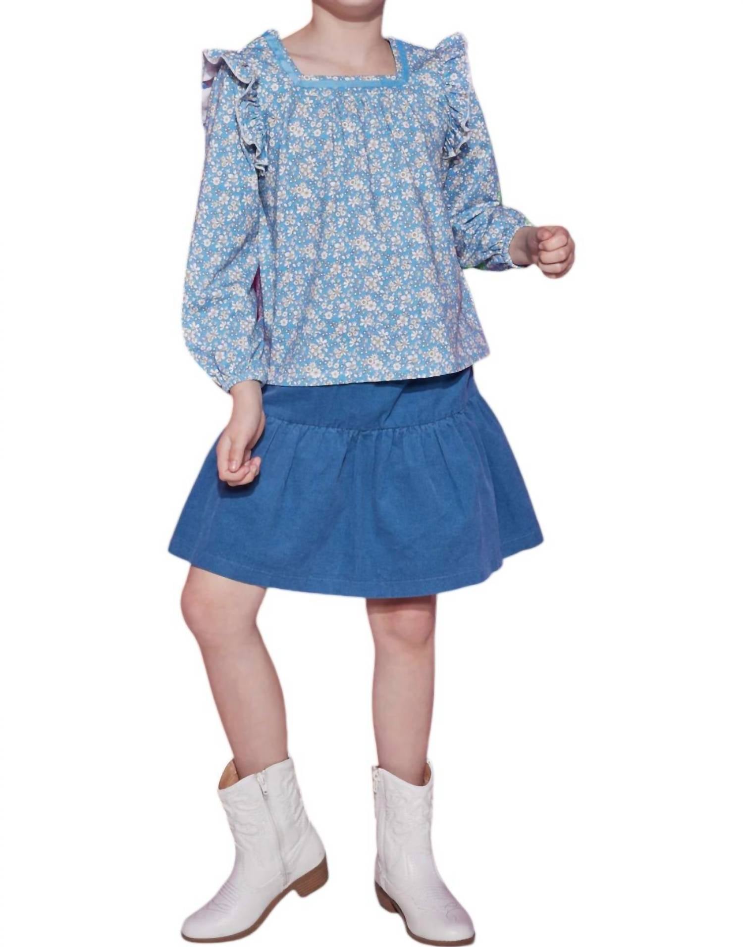 

Топ Roland Floral в синем цвете Bisby