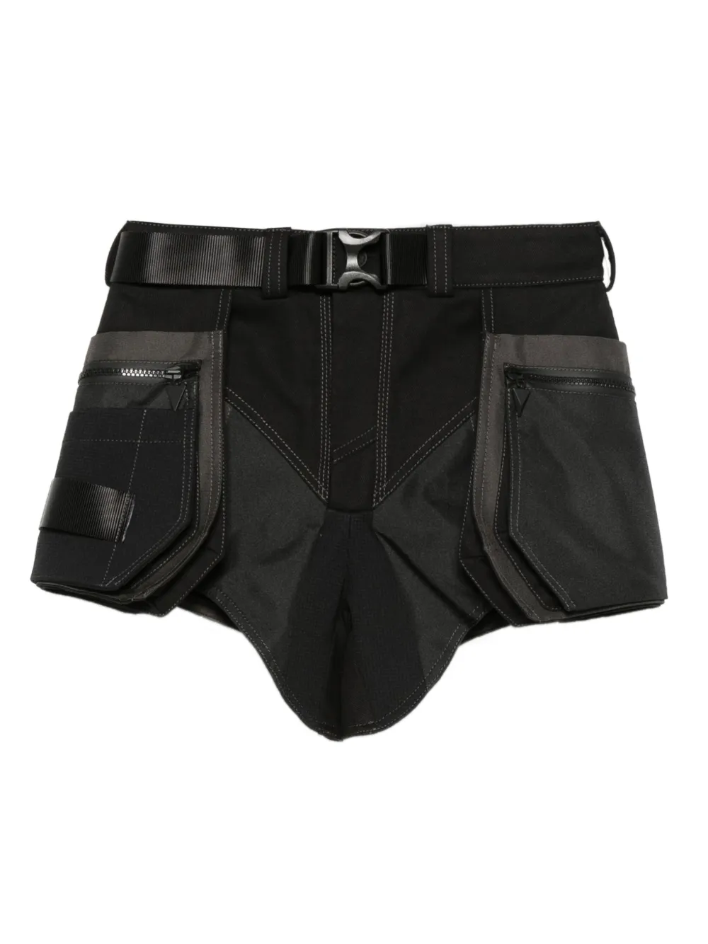 

Шорты с поясом Mugler, черный
