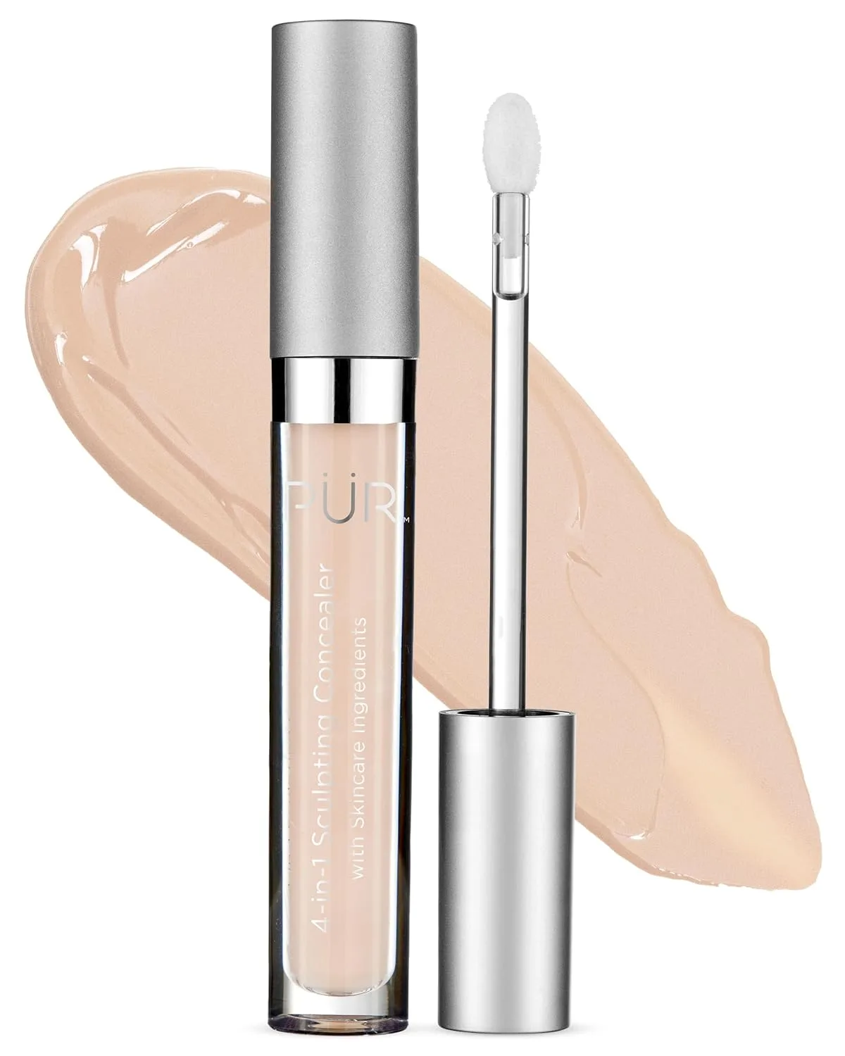 PÜR MINERALS 4-in-1 Sculpting Concealer для женщин - маскирует, осветляет, увеличивает объем и корректирует, увлажняющий консилер с покрытием от среднего до полного для темных кругов, Vanilla - fair skin with pink undertones