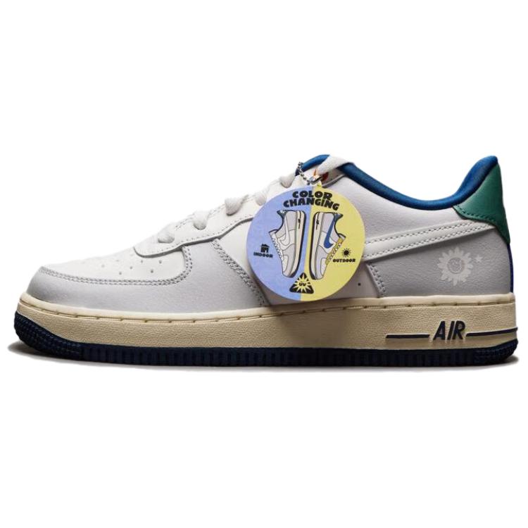 

Nike Air Force 1 LV8 'Sail White Thunder Blue' GS, серый белый