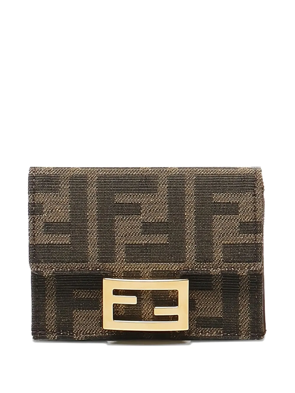 

Кошелек с узором FF FENDI, коричневый