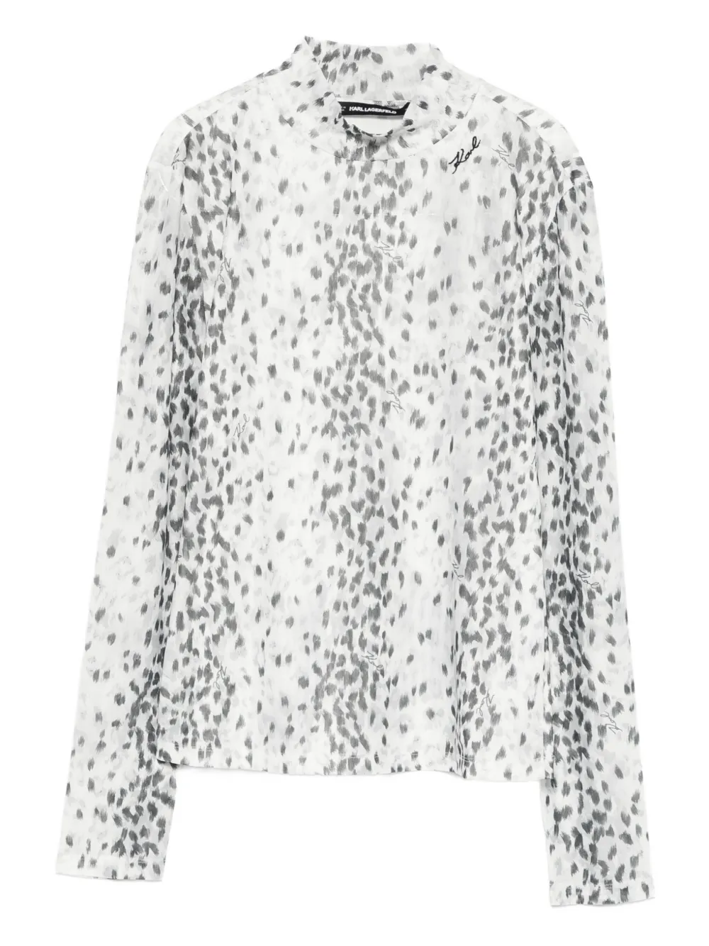 

Блузка с высоким воротником Karl Lagerfeld, белый