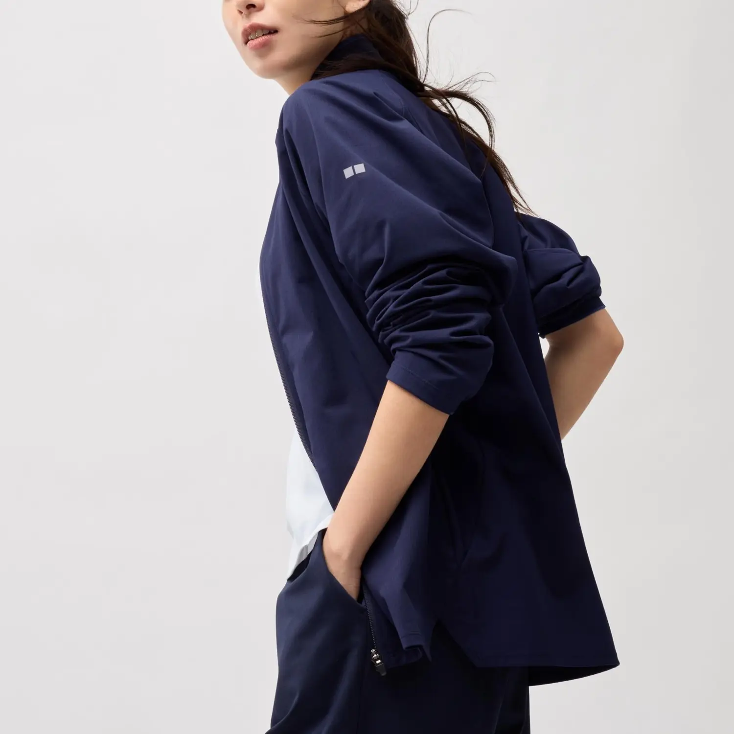 Куртка DRY Ultra Stretch на молнии UNIQLO Unisex, 69 темно-синий — фото 4