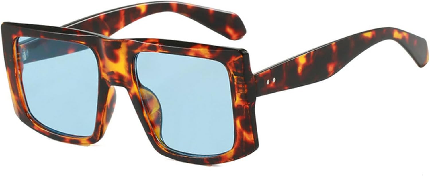 

Laureles Модные квадратные солнцезащитные очки для женщин, градиентный леопардовый коричневый очка, солнцезащитные очки для мужчин для путешествий и вождения, защита от УФ-излучения UV400, C4