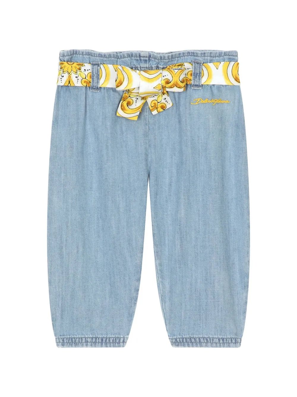 

Джинсы с принтом Majolica Dolce & Gabbana Kids, синий