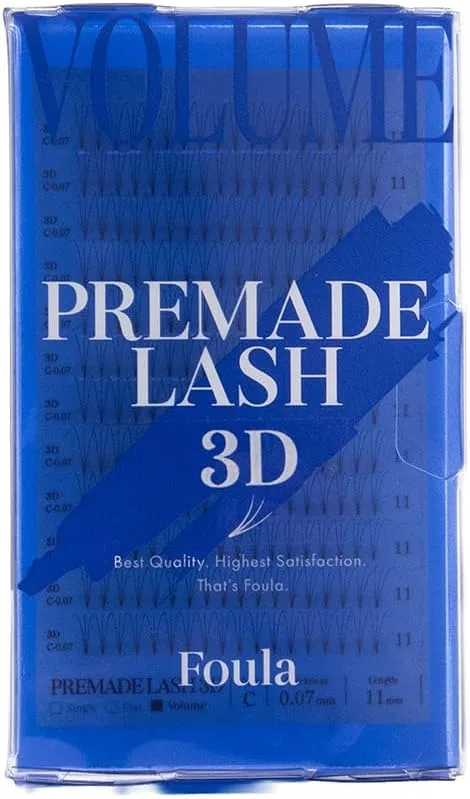 Ресницы 3D Pre made Lash D Curl 0.07x11 мм Foula