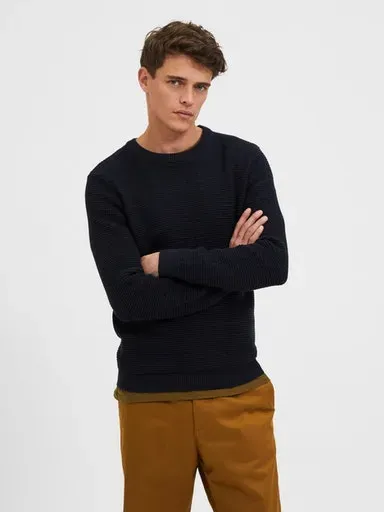 

Свитер с круглым вырезом SELECTED HOMME "SLHVINCE LS KNIT BUBBLE CREW NECK NOOS", цвет Salute