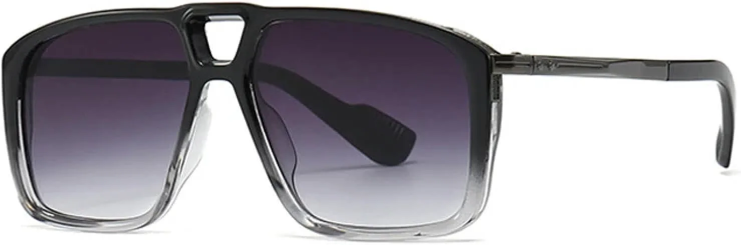 

Мужские солнцезащитные очки в стиле ретро с защитой от УФ-излучения UV400 и заклепками, женские очки с градиентным покрытием HHZZYVY, Black Gray Gradient