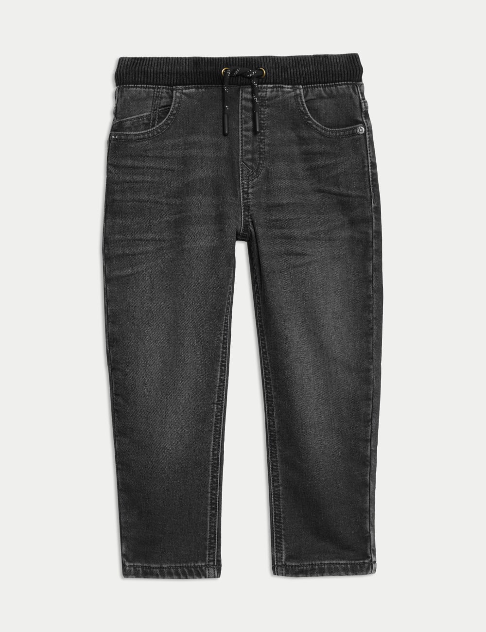 

Джинсы с высоким содержанием хлопка Marks & Spencer, цвет Black denim