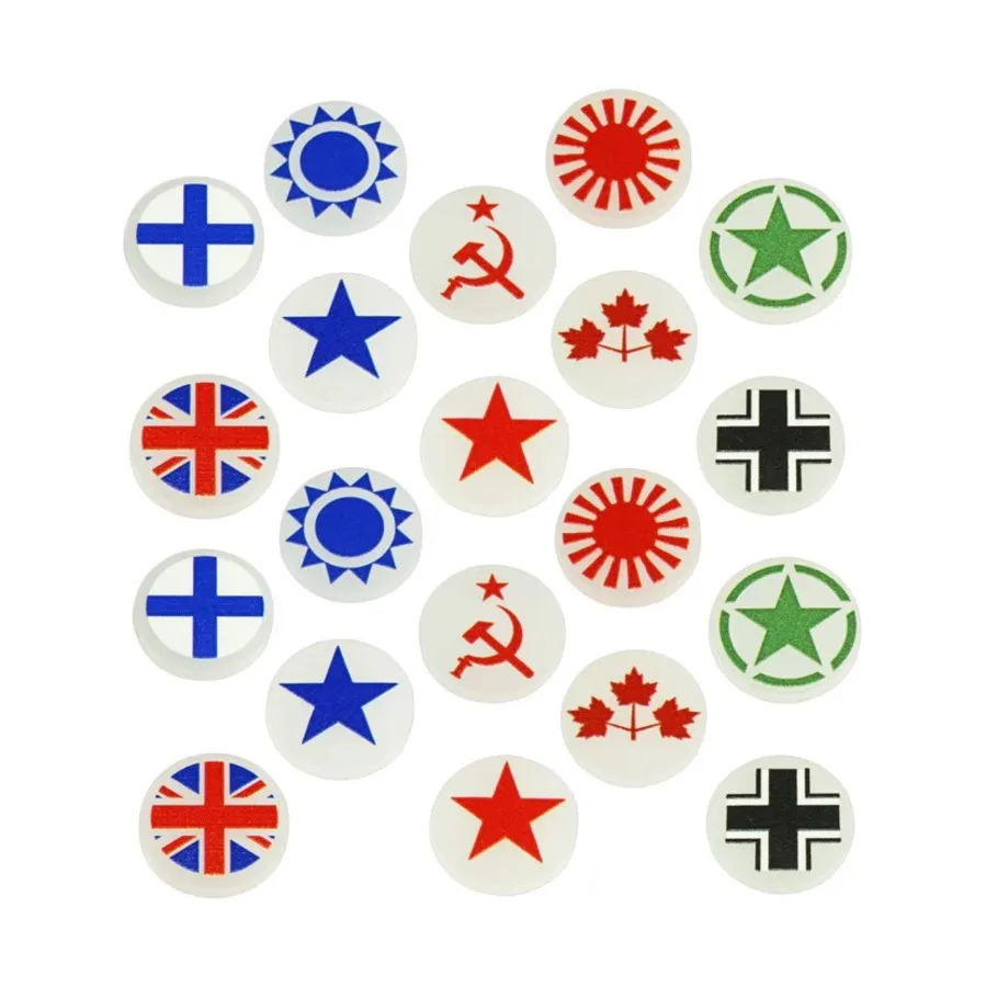 

Набор жетонов Зимней войны времен Второй мировой войны, Premium Printed Game Tokens