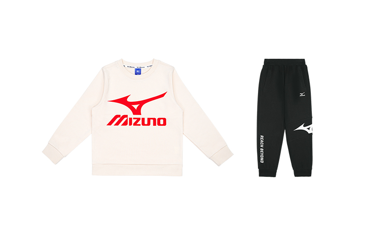 Детский спортивный костюм Mizuno, синяя футболка и хаки брюки — фото 4
