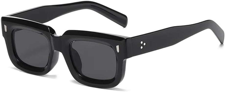 

Солнцезащитные очки женские с заклепками, мужские, с прозрачными линзами цвета океана, с защитой от УФ-излучения UV400, в стиле панк, для путешествий на открытом воздухе и вождения UYPTK, Black Grey