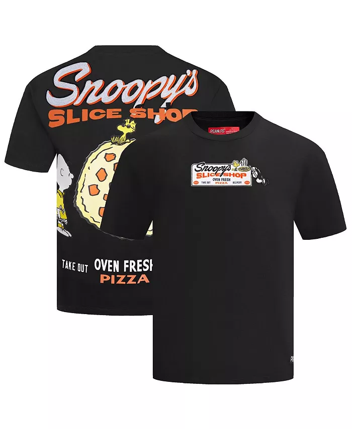 

Мужская черная футболка Peanuts Snoopy's Slice Shop Freeze Max