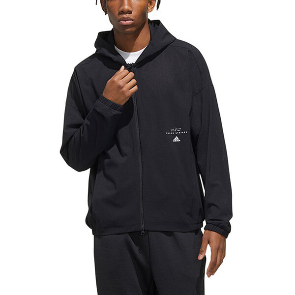 Куртка adidas Casual Sports Hooded Jacket Men's Black, черный — фото 3