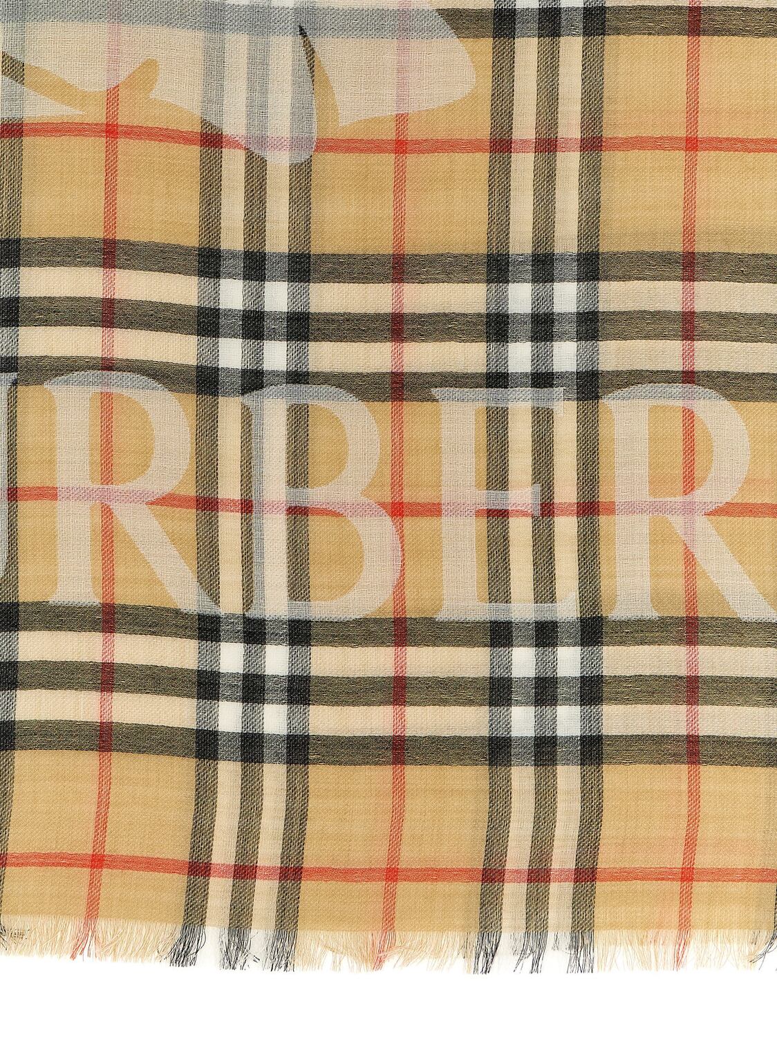 Шарф с дизайном «Всадник-рыцарь» BURBERRY, бежевый — фото 2