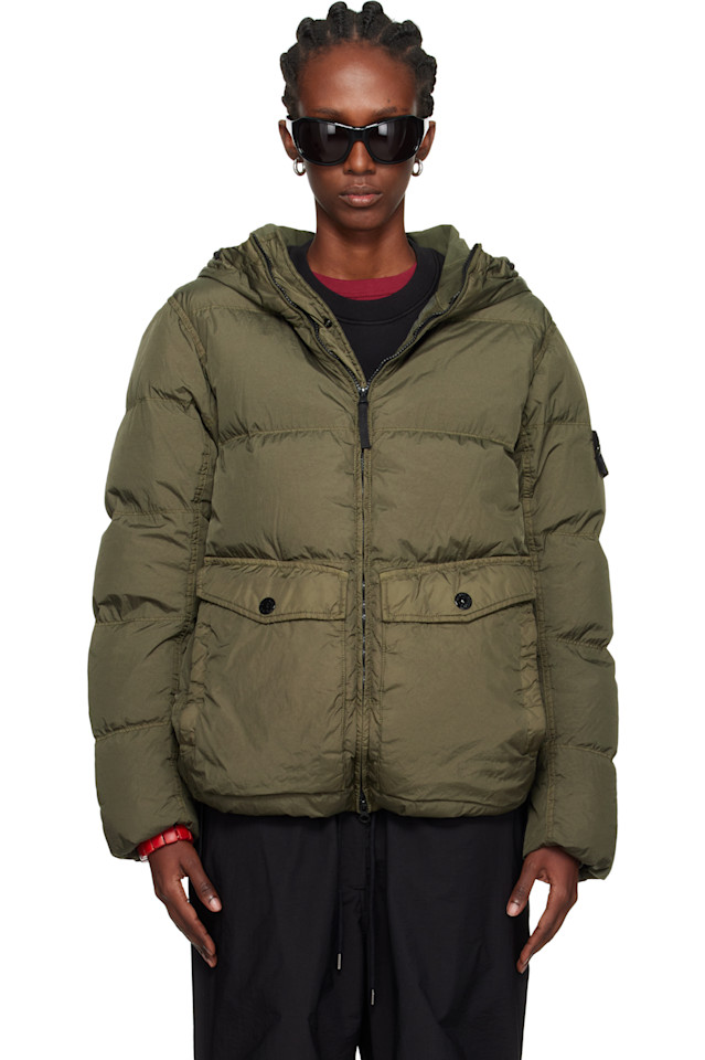 

Stone Island Пуховая куртка Khaki 4100011 из жатого нейлона