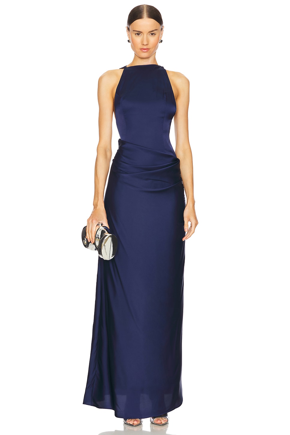

Атласное платье Ceren Ocak, navy blue