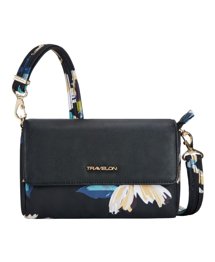 

Противоугонная поясная сумка Addison Travelon, цвет midnight floral