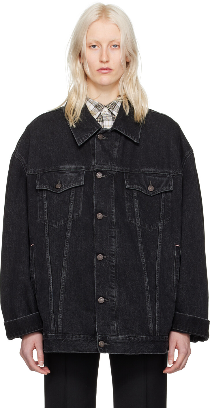 

Черная джинсовая куртка оверсайз Acne Studios