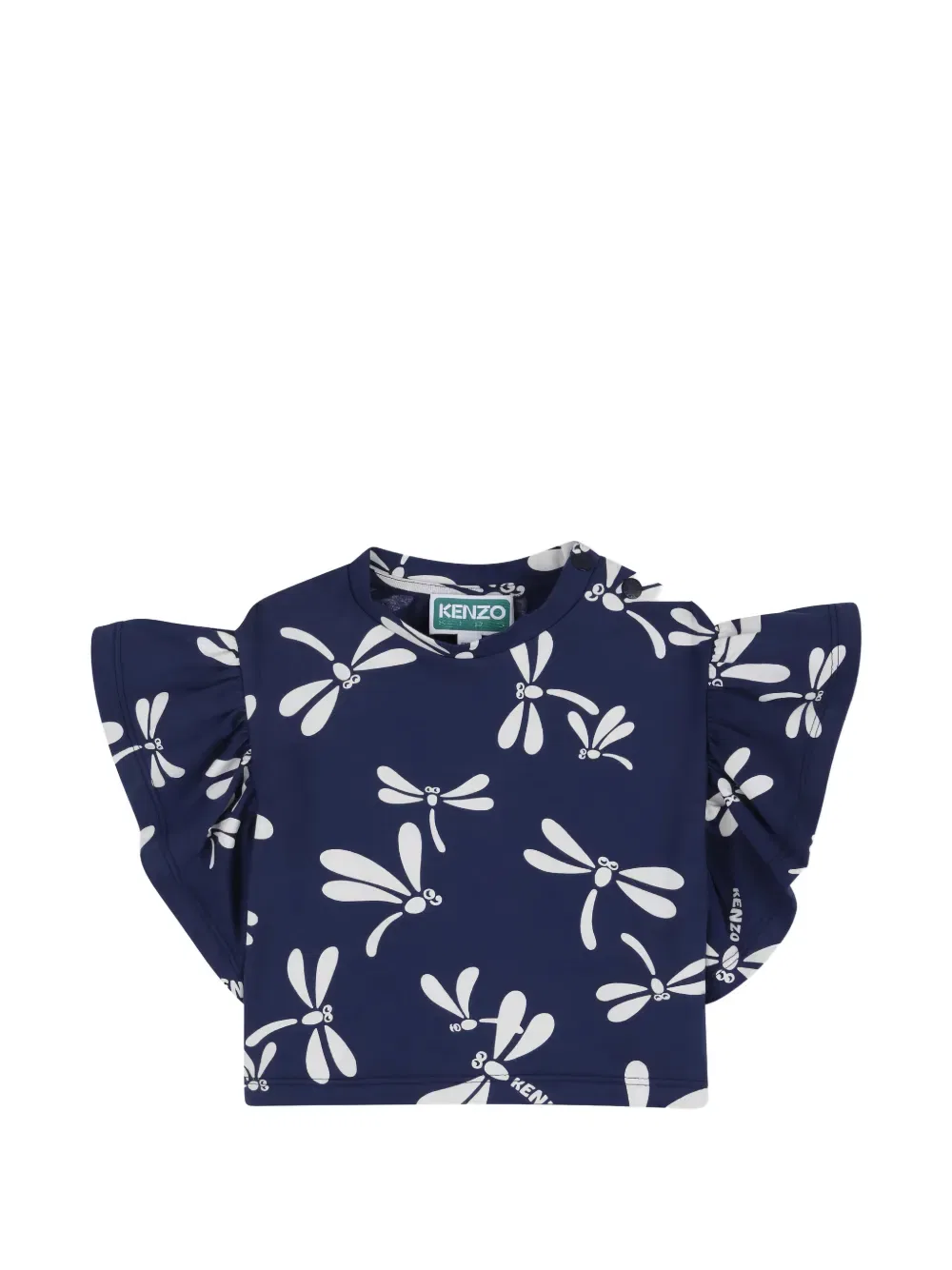 Комплект шорт с принтом Kenzo Kids, синий — фото 3