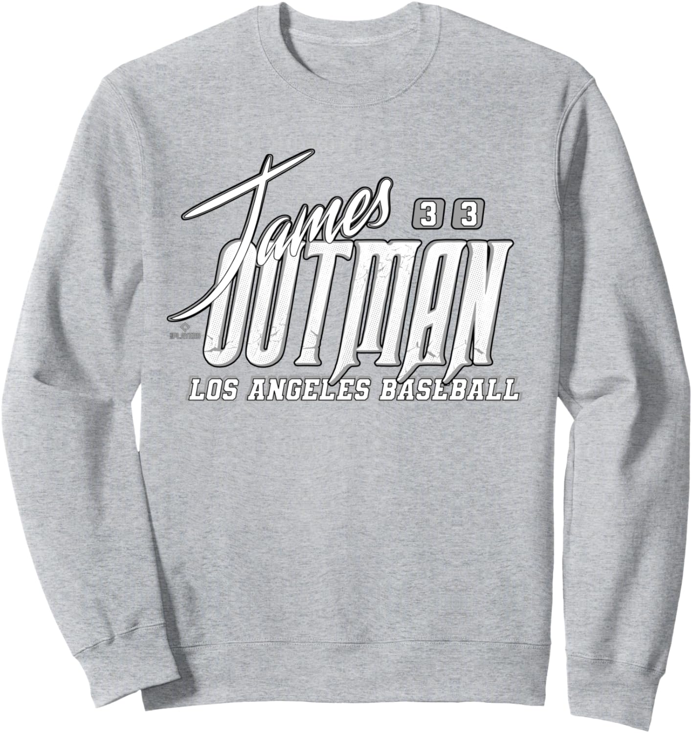 

Толстовка James Outman Los Angeles Baseball Rock MLBPA Ryno Sports, серый