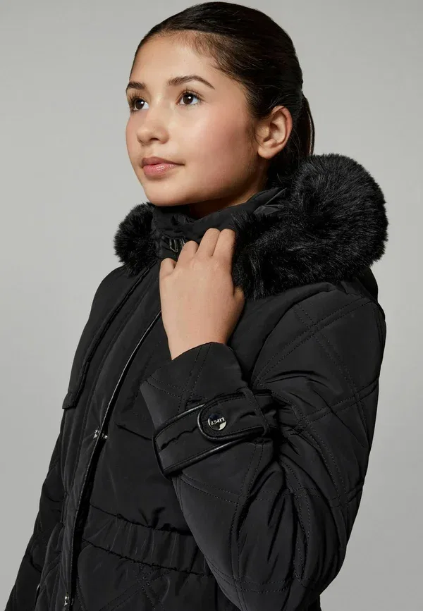 Парка Lipsy Regular fit, водоотталкивающая, средней плотности, утепленная, черный — фото 4