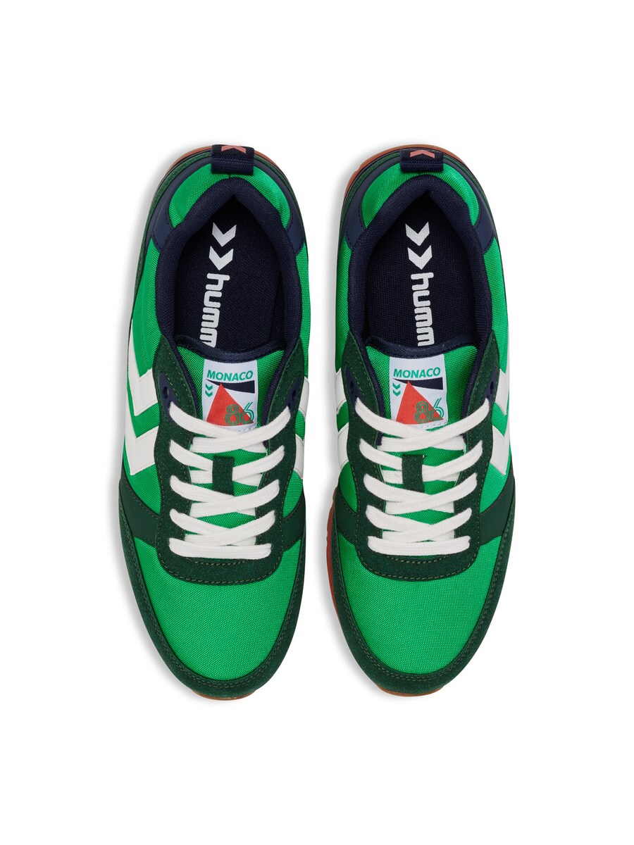 Кроссовки Hummel Monaco 86, цвет Lime/Dark green — фото 3