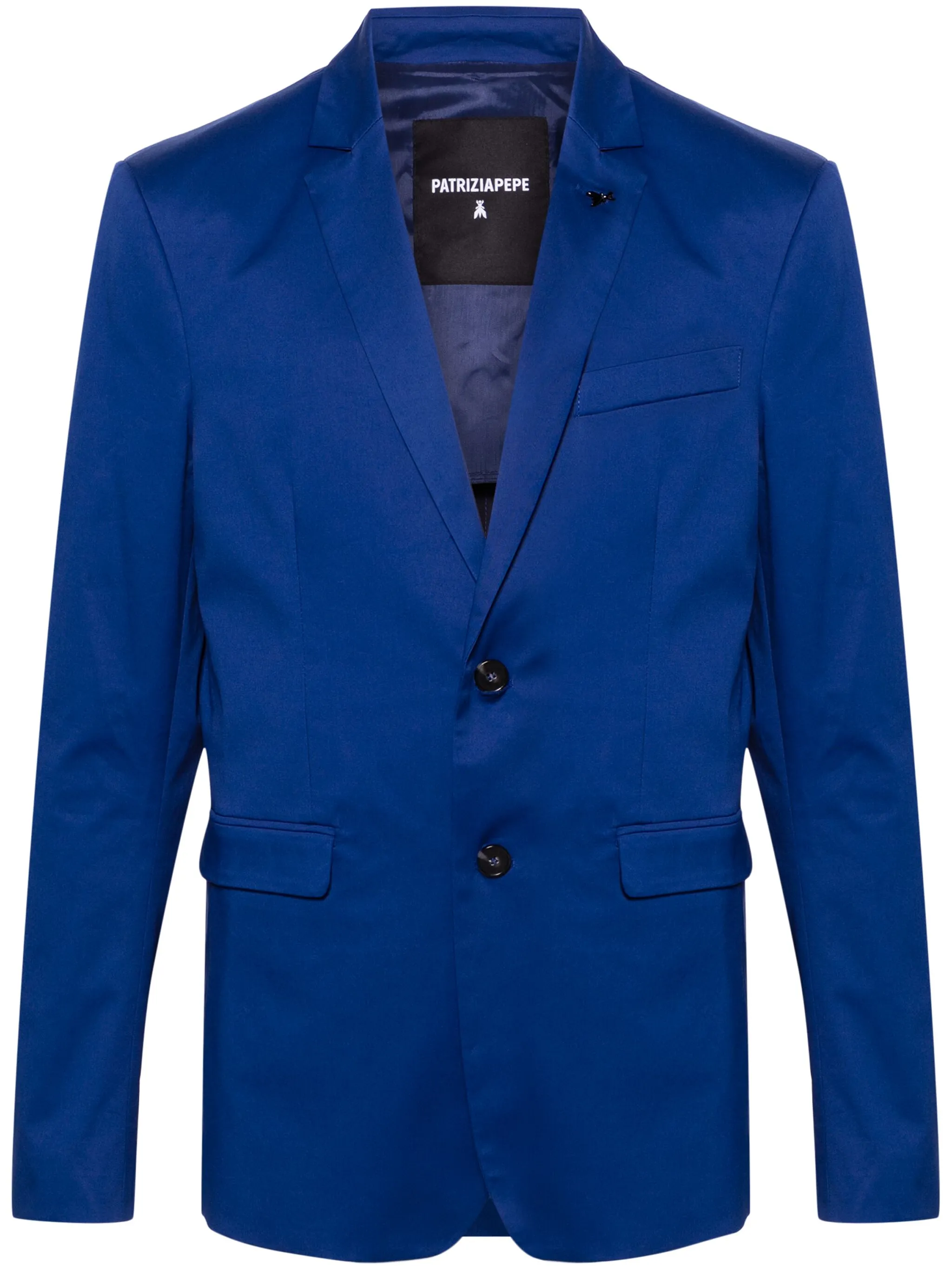 

Однобортный пиджак с брошью Patrizia Pepe, синий