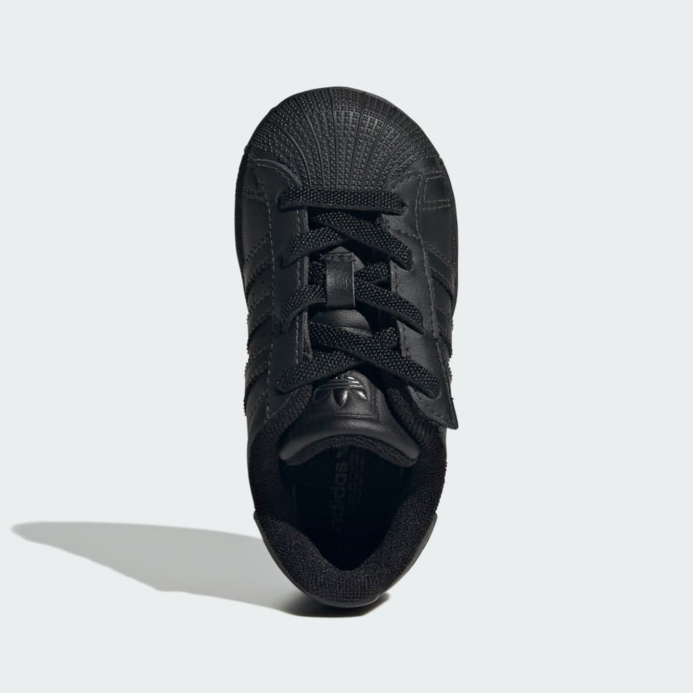 Кроссовки Adidas Superstar II Elastic Lace Shoes Kids, цвет Core Black/Core Black/Core Black — фото 2