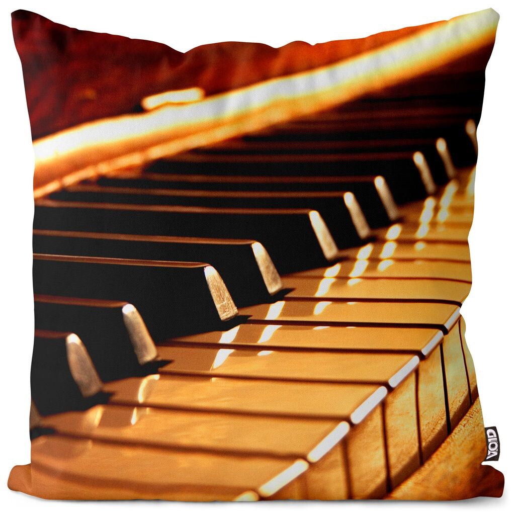 

VOID Piano Piano Keyboard Чехлы для подушек Полиэстер Водонепроницаемая подушка для улицы и дома Размер: 80 x 80 см