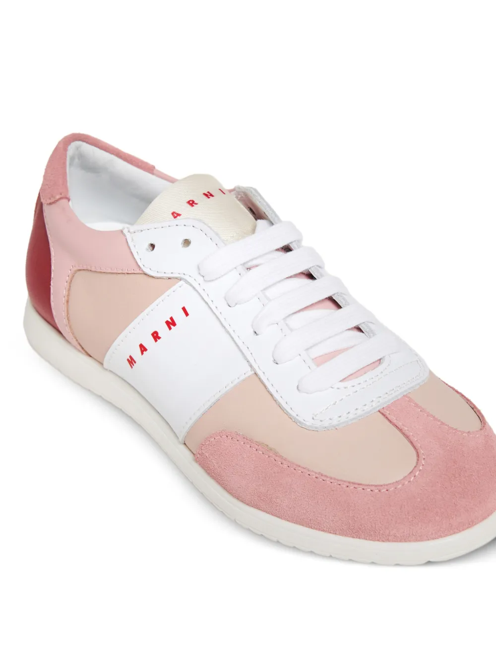 Кроссовки с принтом в стиле color block Marni Kids, розовый — фото 4