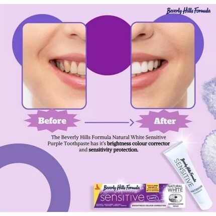 Зубная паста Natural White Sensitive Purple Brightness Color Corrector 100 мл Beverly Hills Formula — фото 2