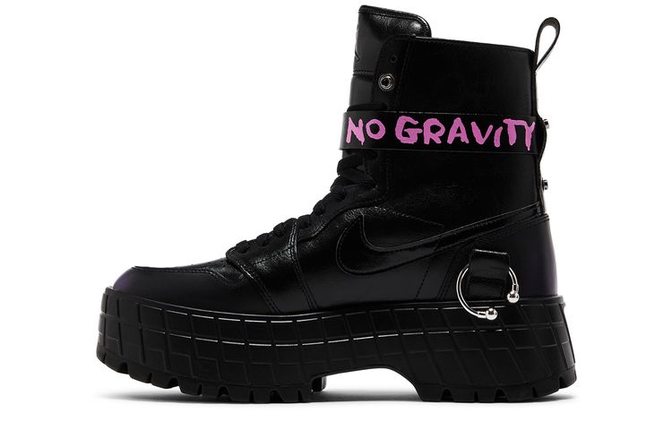 Кроссовки Wmns Air Jordan 1 High Brooklyn 'No Gravity', черный — фото 3