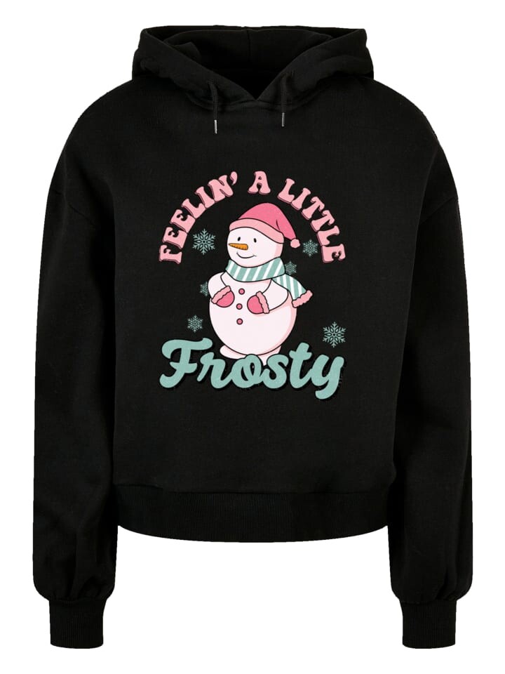 

Пуловер F4NT4STIC Oversized Hoody Cozy Winter Feelin Frosty Snowman, черный