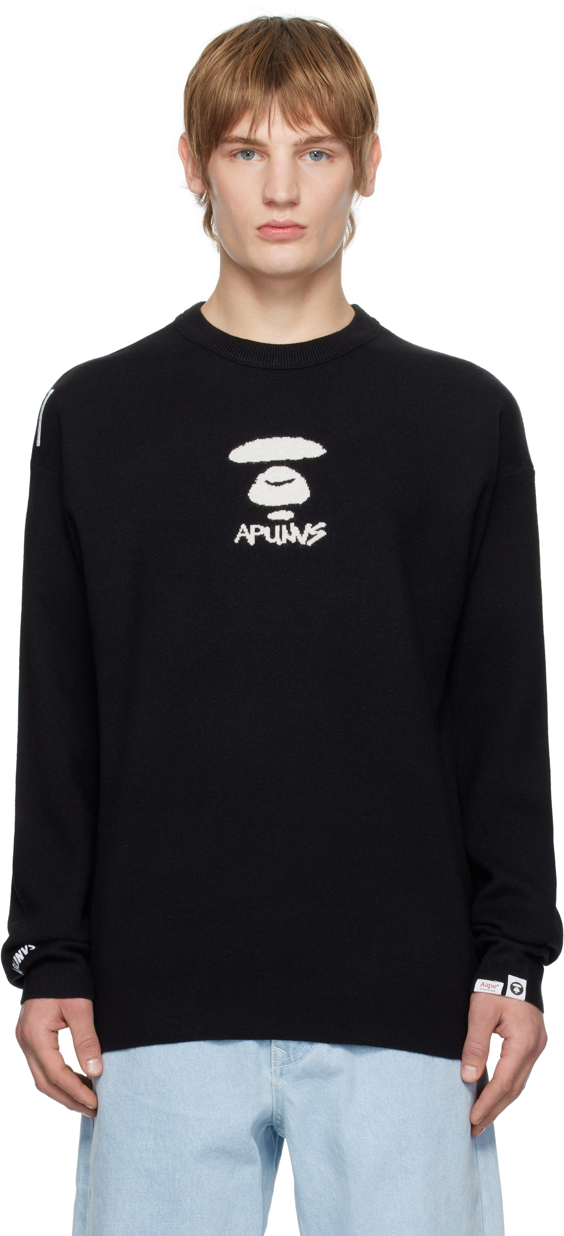 

Базовый вязаный свитер с логотипом AAPE Moonface AAPE by A Bathing Ape