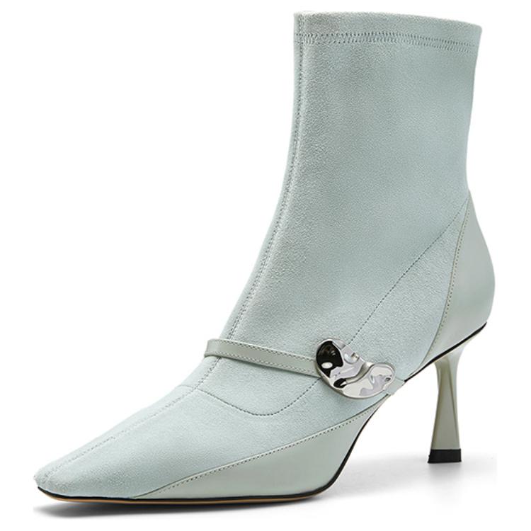NINE WEST Розовые женские ботильоны на каблуке 7,5 см, цвет Pink — фото 3
