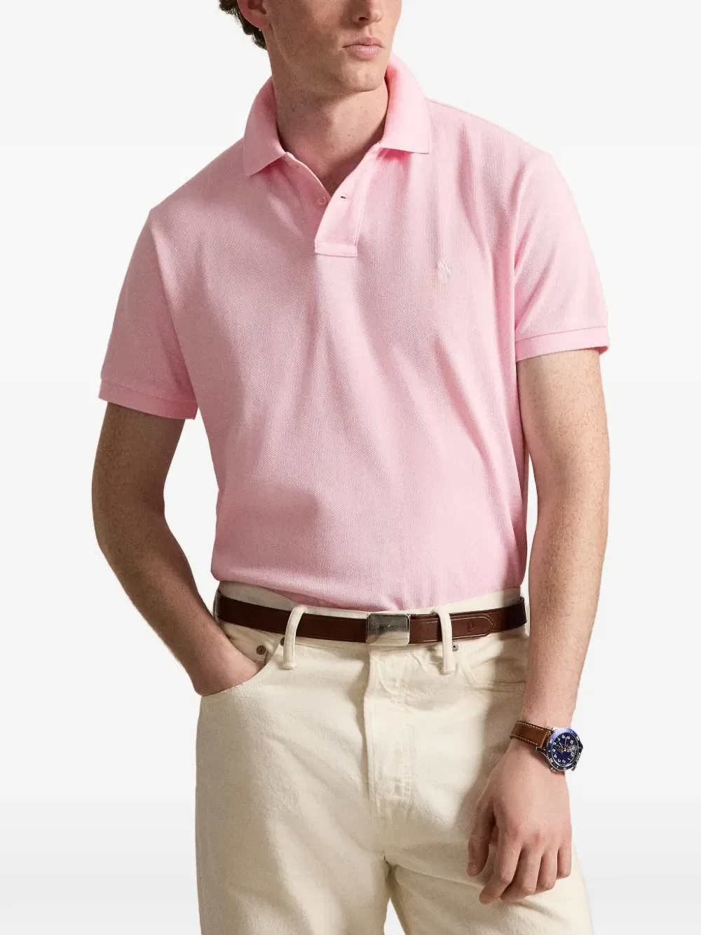 Рубашка-поло с коротким рукавом Polo Ralph Lauren, розовый — фото 3
